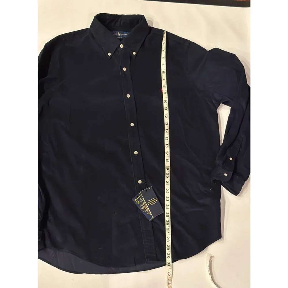 Polo Ralph Lauren Classic Fit Corduroy Shirt Navy XL Button Down NWT